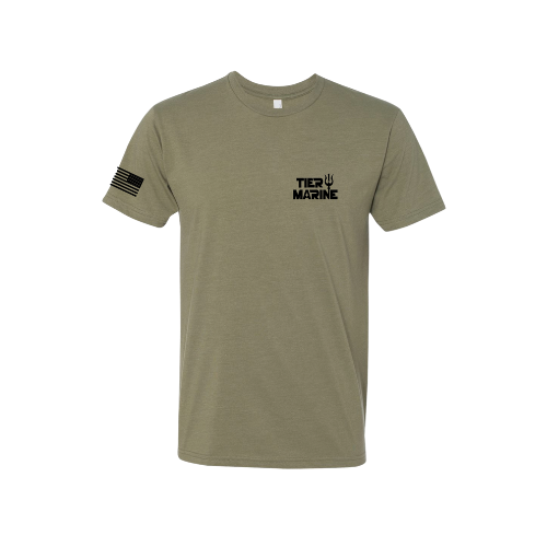 Tier 1 Marine OD Green T-Shirt - Tier 1 Marine